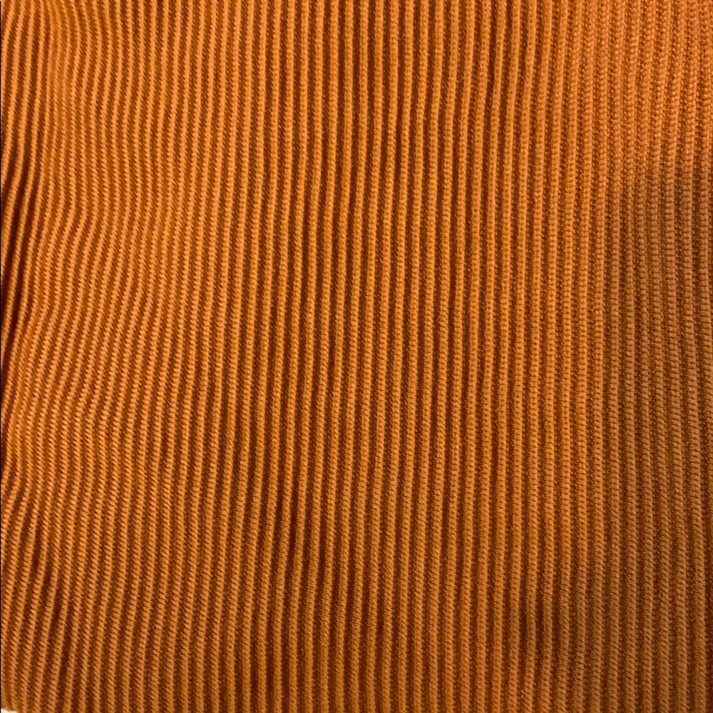 Burnt Orange Ribbed Crop Top - Picture 2 of 3